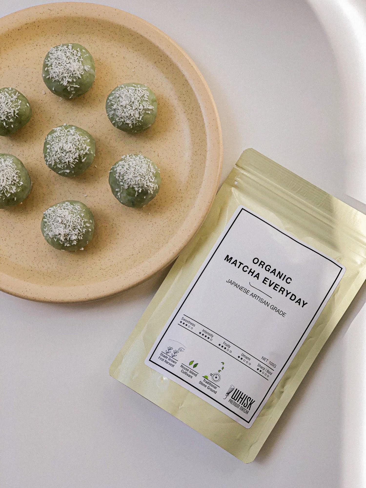 Matcha Coconut Bliss Balls (V, GF)