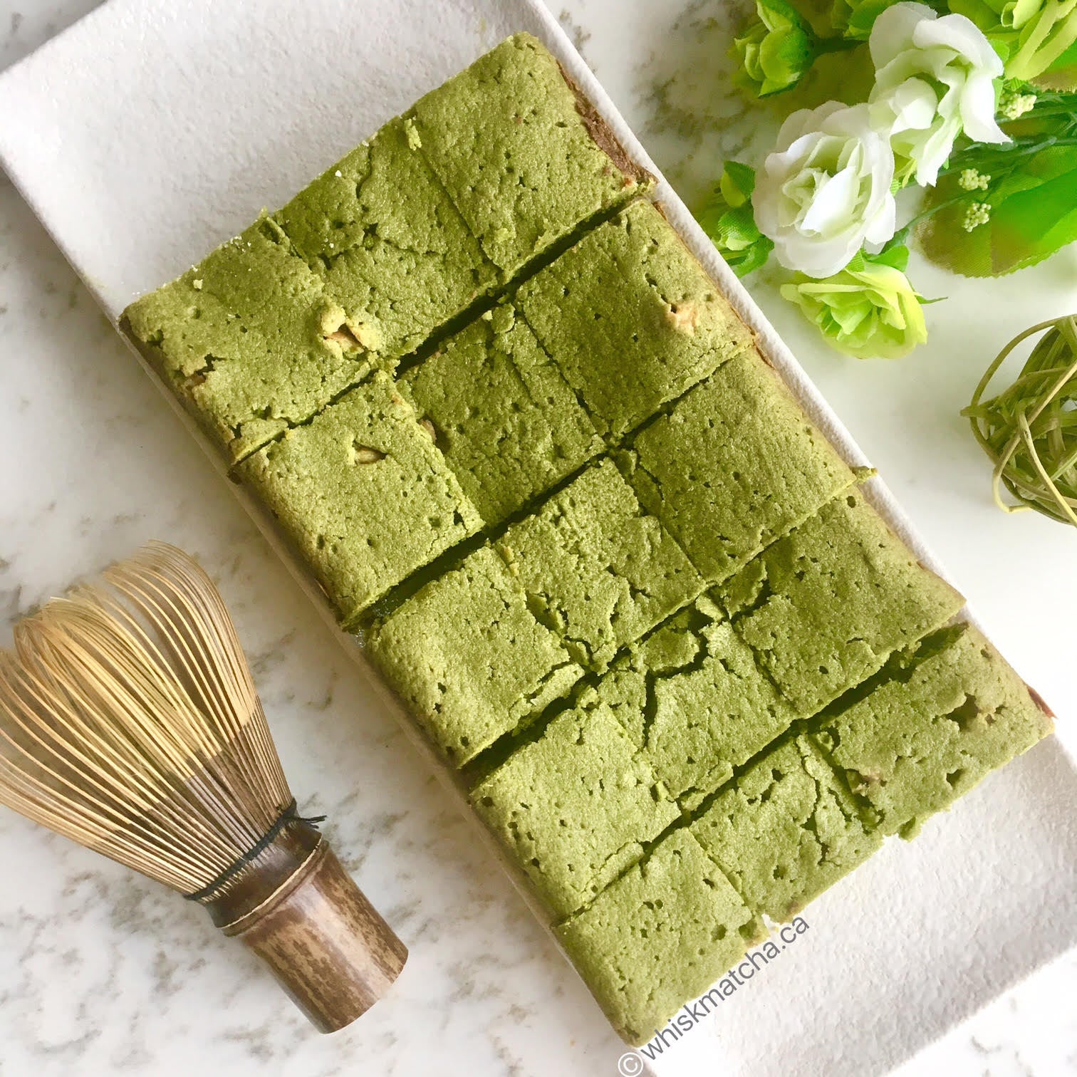 White Chocolate Matcha Brownie